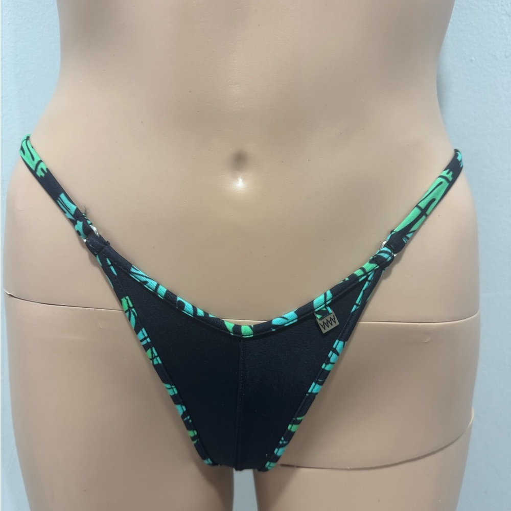 Stylish Black and Green Bikini Bottom